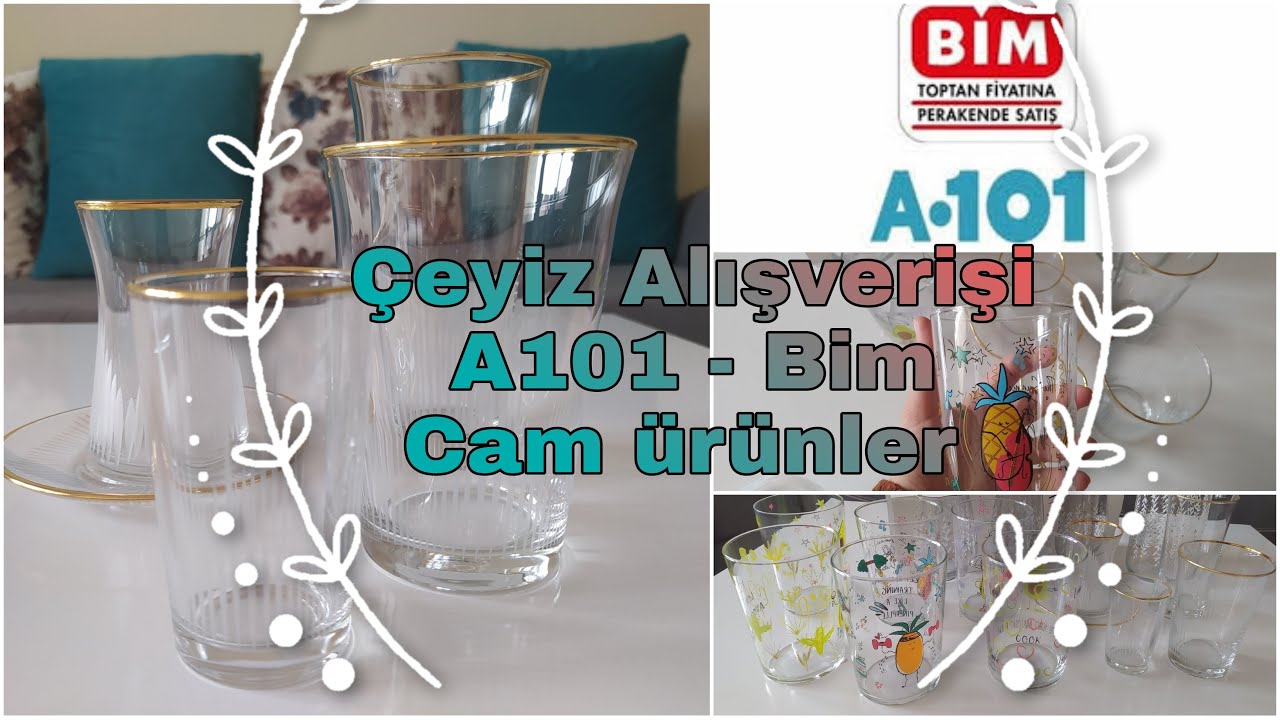 Çeyiz Alışverişi 2 /Aktüel ürünler/ a101 ve Bim aktüel çeyiz ürünlerim/ cam ve porselen çeyizlikler