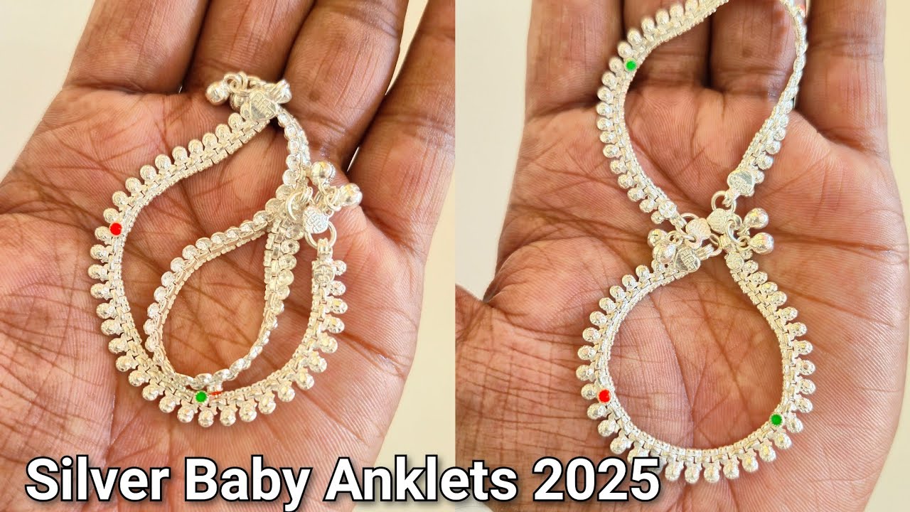Silver payal designs with weight and price 2025 / Silver Baby anklets designs with price 