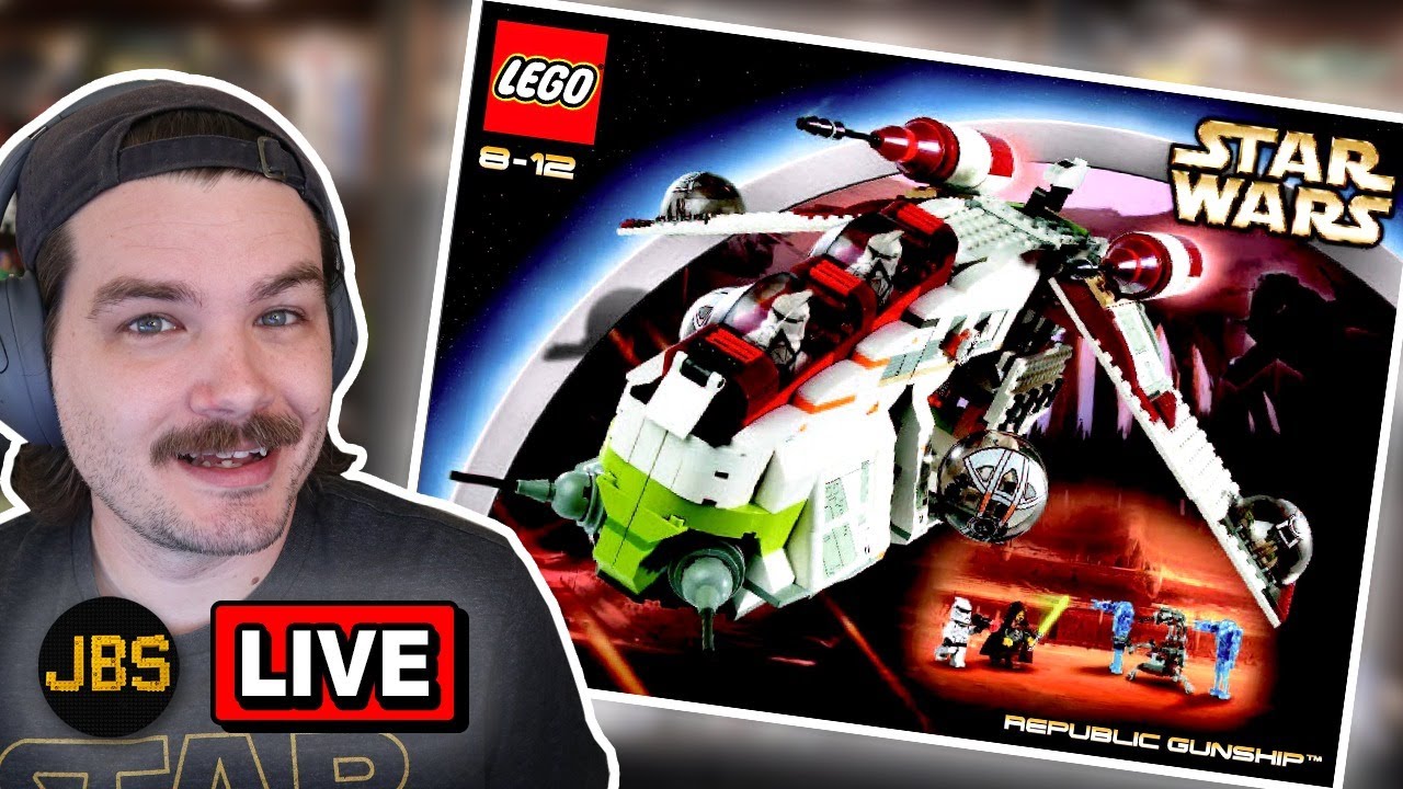 Rebuilding the LEGO Republic Gunship from 2002! Chill JBS Live Build Stream!