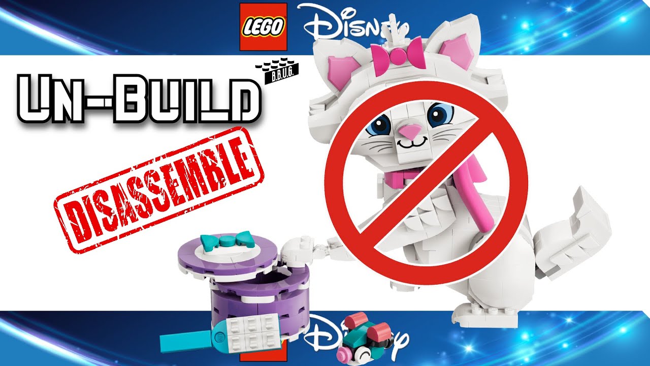 DESTROYING The Aristocats Adorable Marie Lego Build 43286 ASMR Un-Build Disney
