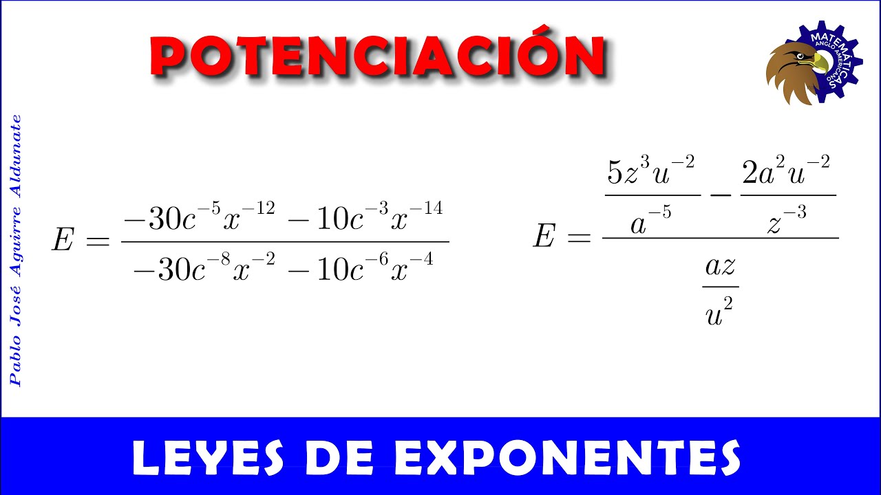 Leyes de exponentes (5 de 20: Potenciación)