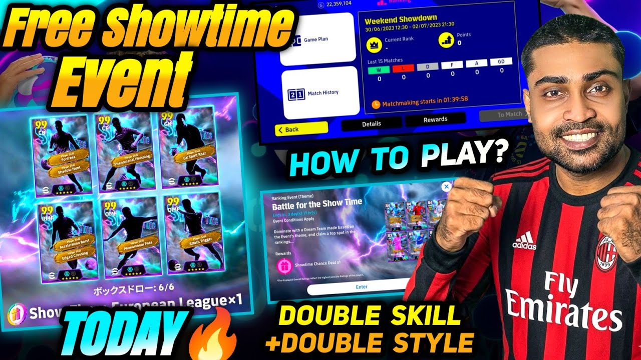 &times;6 Free Showtime Pack Today In E-Football 2027| How To Claim? | Double Skill+Double Playing Style