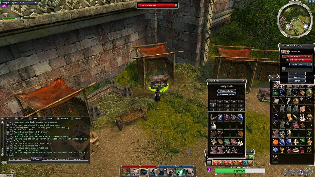 Different Dervish Solo Farms in Guild Wars 1 [builds & spots in description]