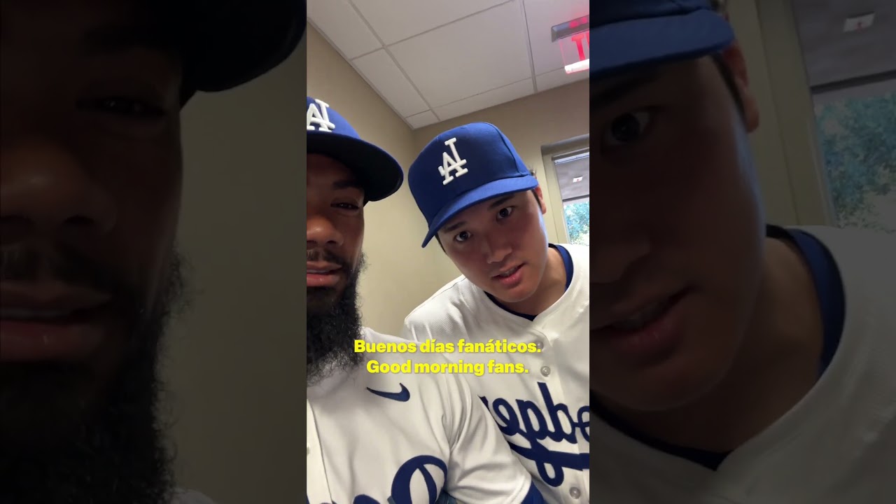 Ohtani hablando español (via Dodgers) 
