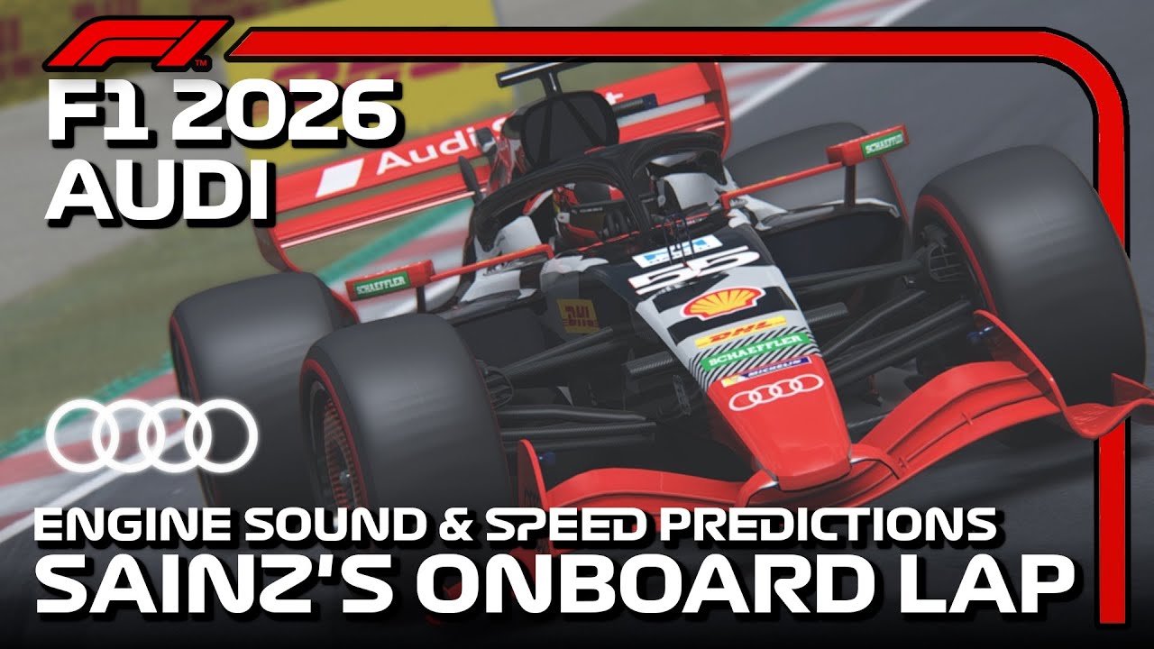 F1 2026 Audi Sainz's Onboard Lap｜Future Engine Sound & Speed Predictions｜