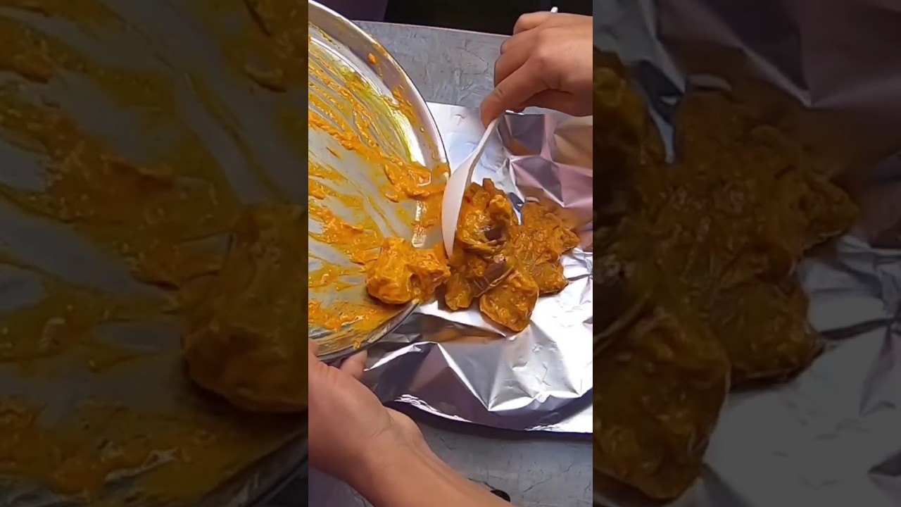 chicken at foil paper #cookingvideo #chickenatfoilpaper