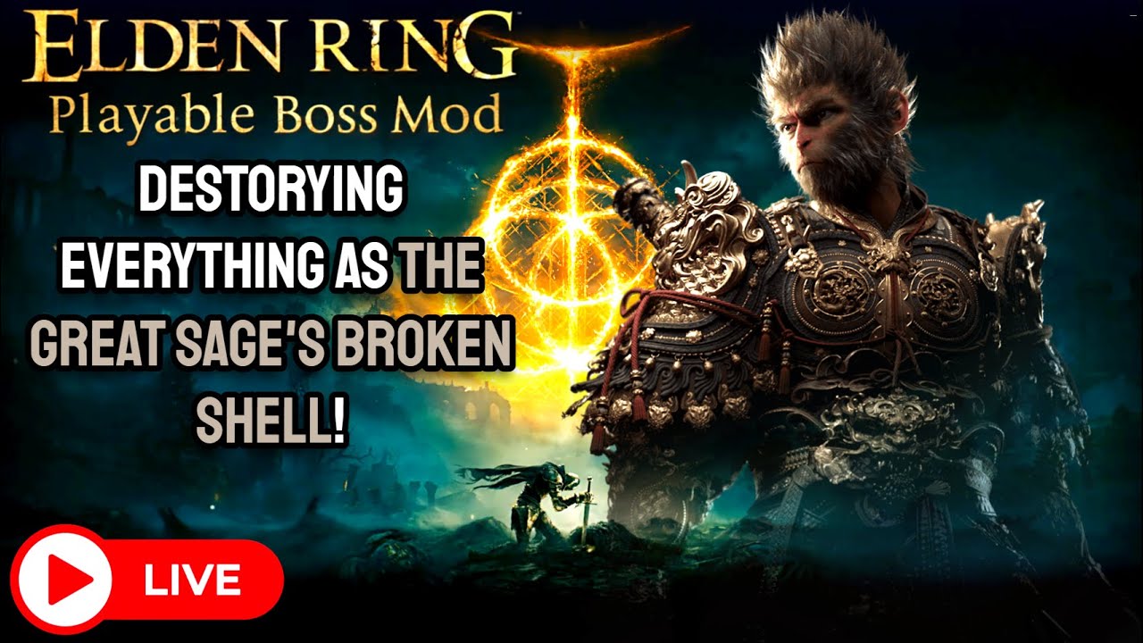 Beating Elden Rings DLC as the final boss from Black Myth Wukong! | Playable Boss Mod (come chill)