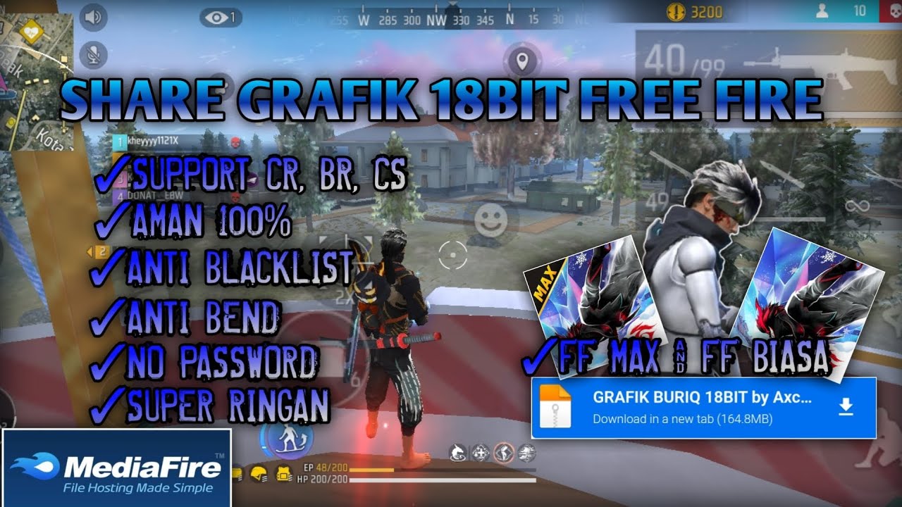 SHARE ⚙️ ATASI LAG DAN PATAH PATAH GRAFIK MINICRAFT 18BIT FREE FIRE SUPPORT LOW DEVICE 