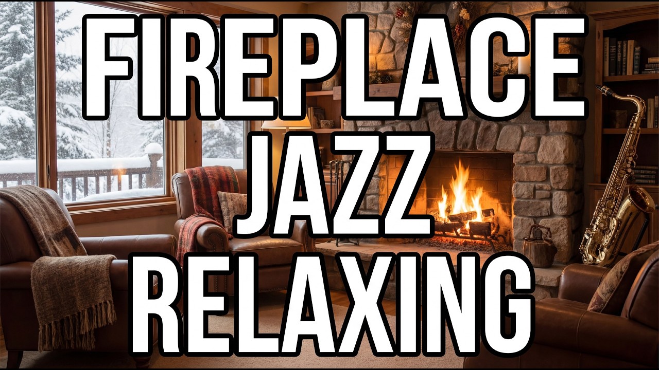 Fireplace Jazz Work & Study – 4K Cozy Winter Ambience for Deep Focus and Productivity