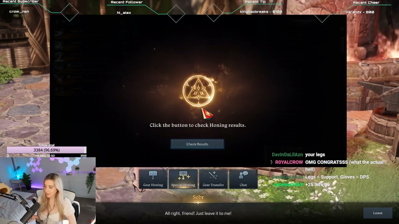 pandoraexl with a one tap +19 Free honing Lost Ark