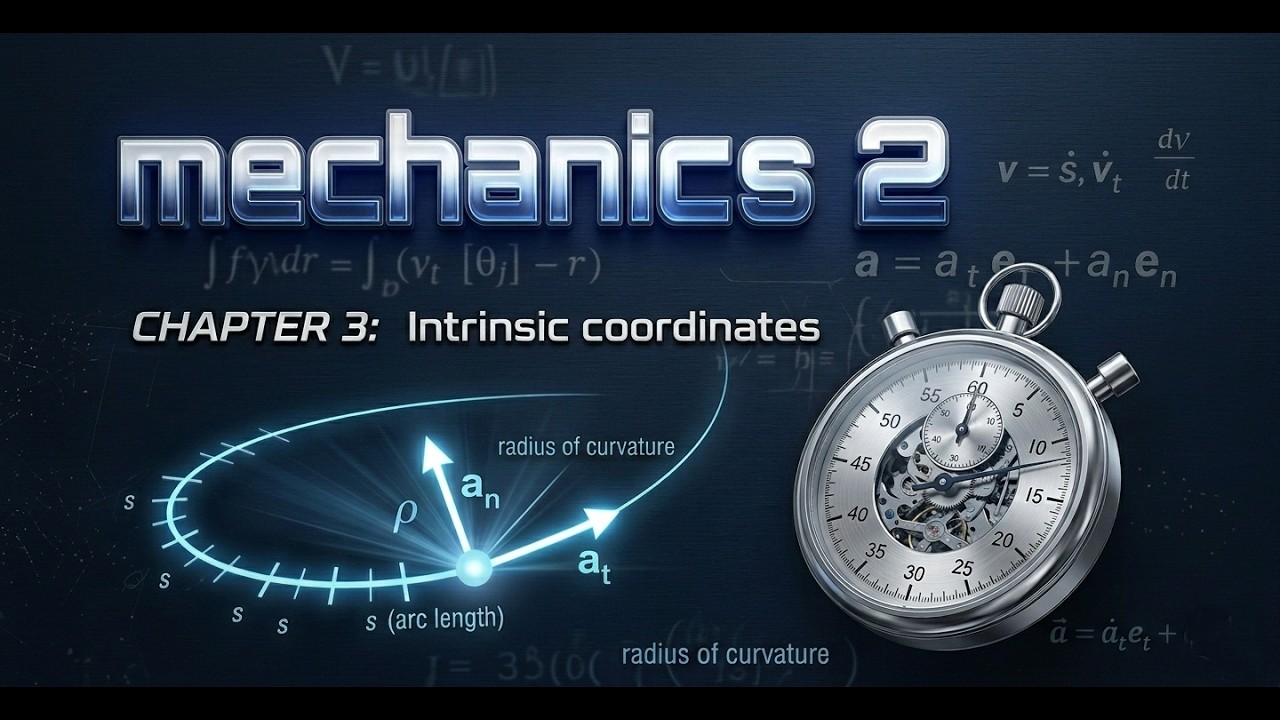 mechanics 2(dynamics)  - p1 الحركة على منحنى || intrinsic coordinates شرح