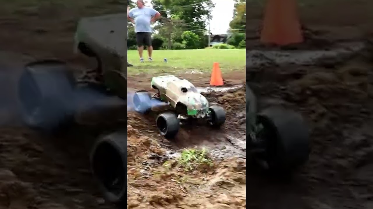 RC nitro truck Mud Bog drag racing