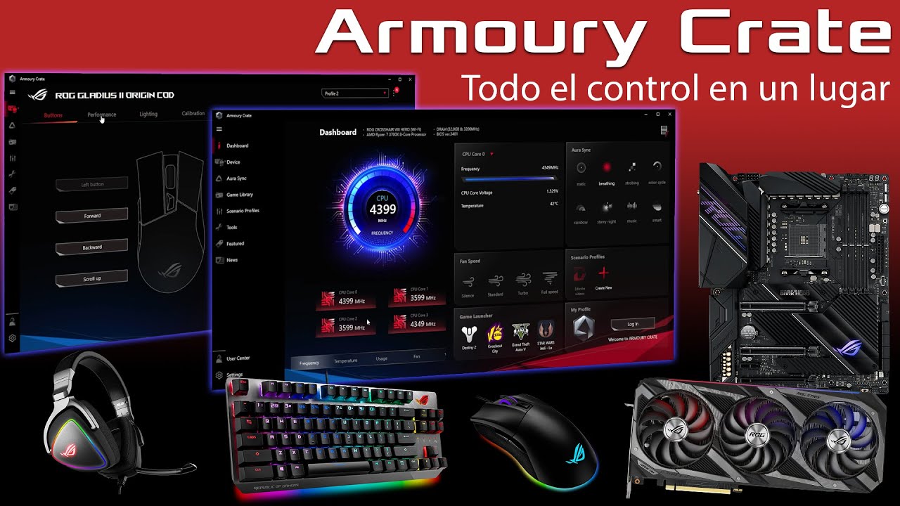 Controla todo tu hardware ROG/TUF gaming con Armoury Crate - Instalación y vista rápida
