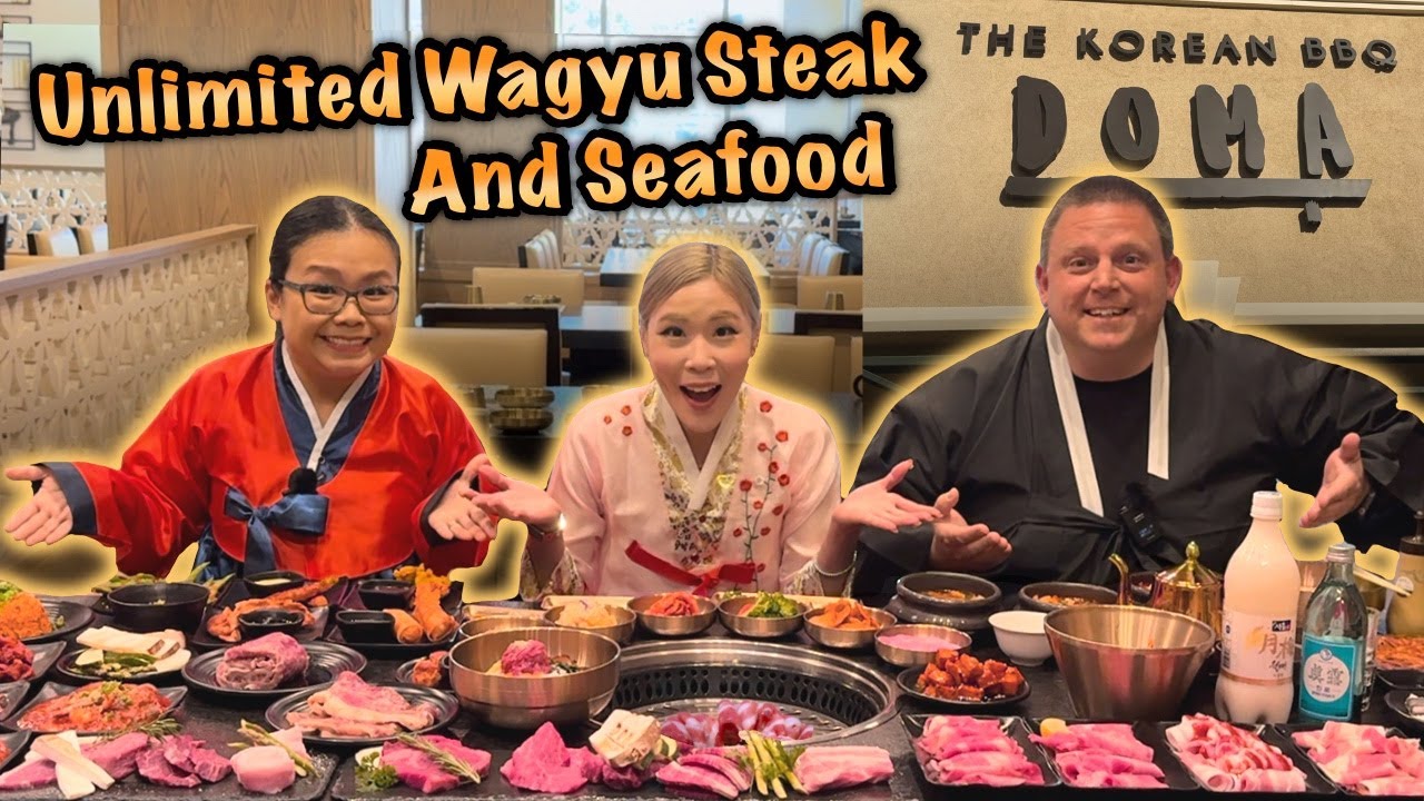 We Ate EVERYTHING at DOMA Korean BBQ Buffet in Vegas!