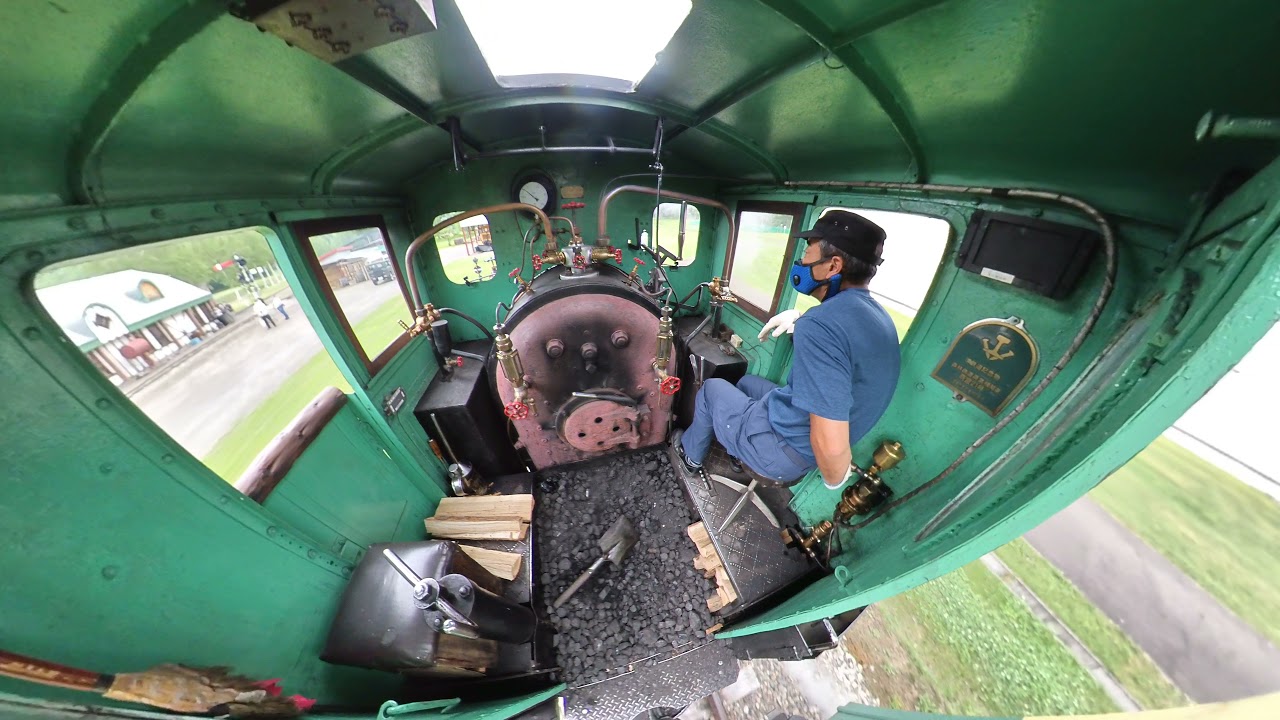 森林鉄道蒸気機関車　雨宮２１号をInsta360で撮ってみた