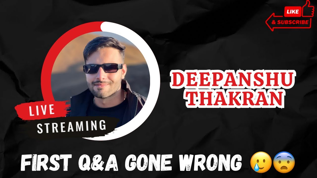 First Q&A tha… par ye kya ho gaya?😢 #livestreaming #qanda #deepanshuthakran 