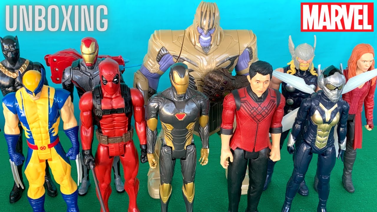 Big Thanos, Deadpool, Iron Man, Scarlet Witch, Wolverine, Marvel Wasp, Thor, Action Figures
