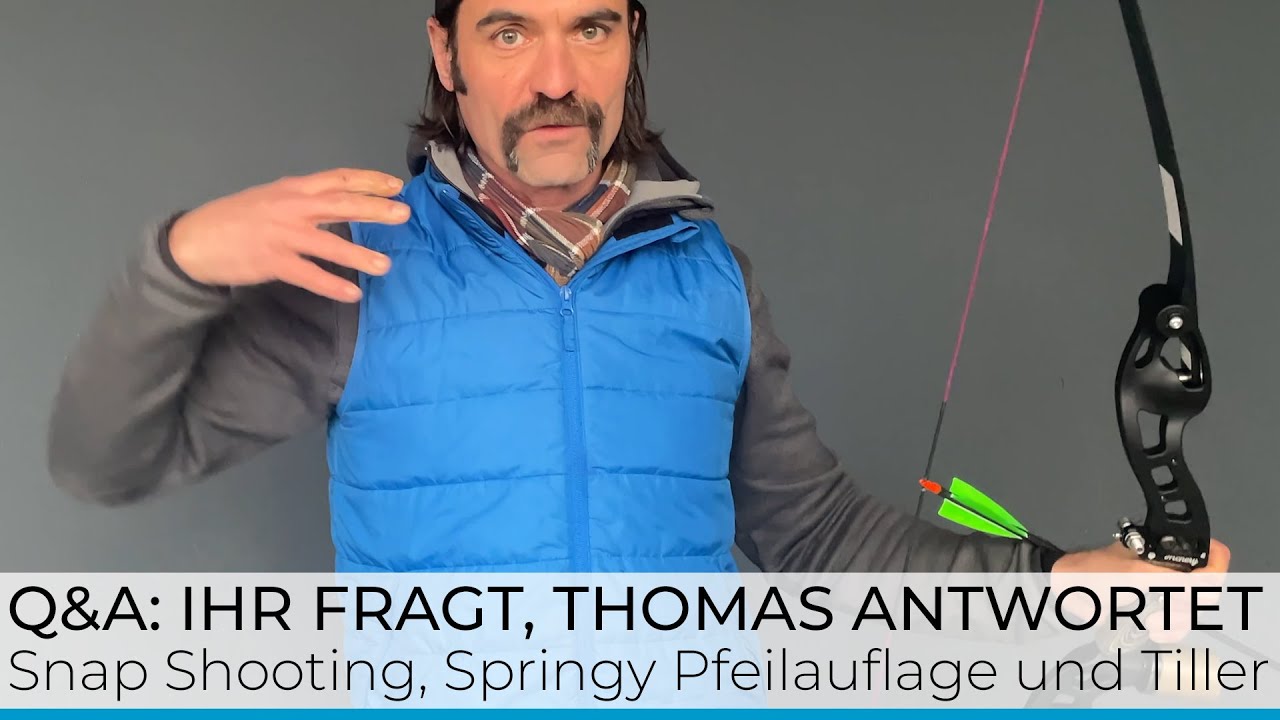 Q&A No. 13: Snap Shooting, MG Profi Spring Rest Pfeilauflage, Tiller & Stringwalking