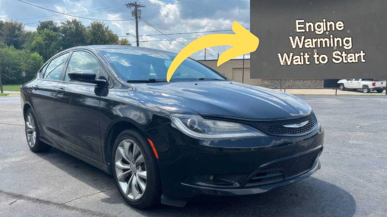 Сообщение «Двигатель прогрет, подождите, прежде чем запускать» в Chrysler 200