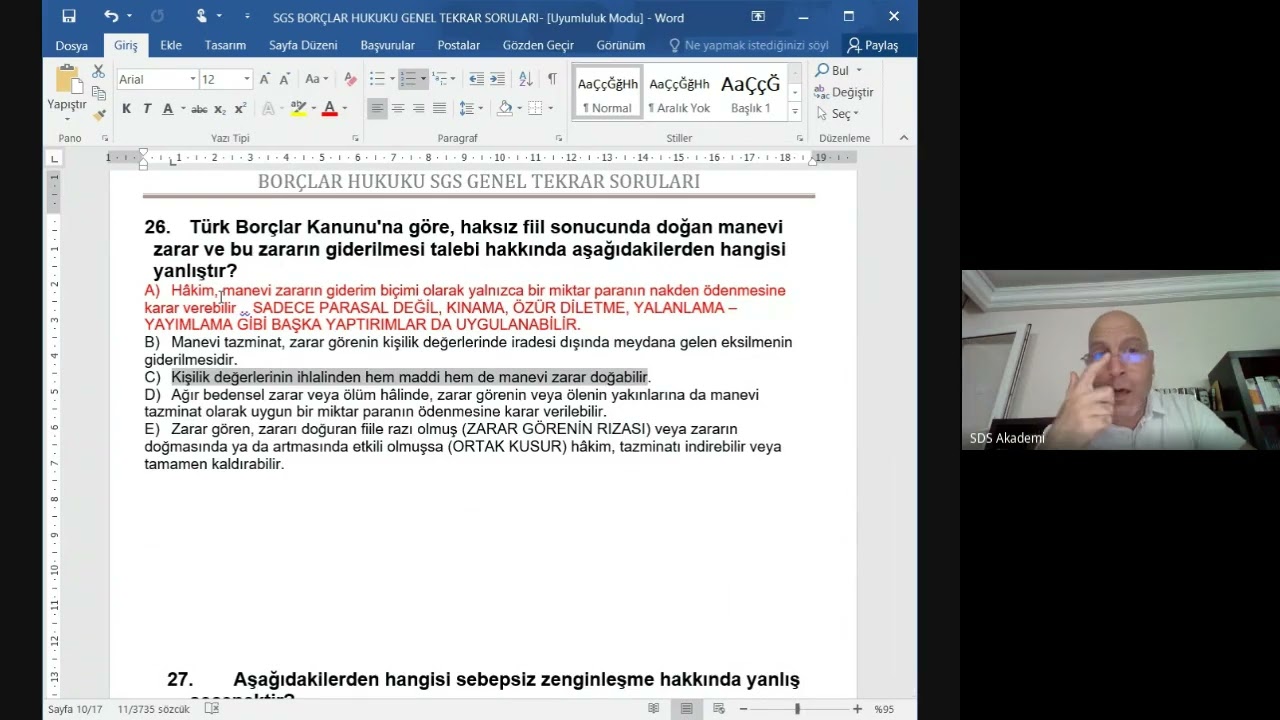 SDS Akademi SGS Borçlar Hukuku 24.06.2024 Part 3