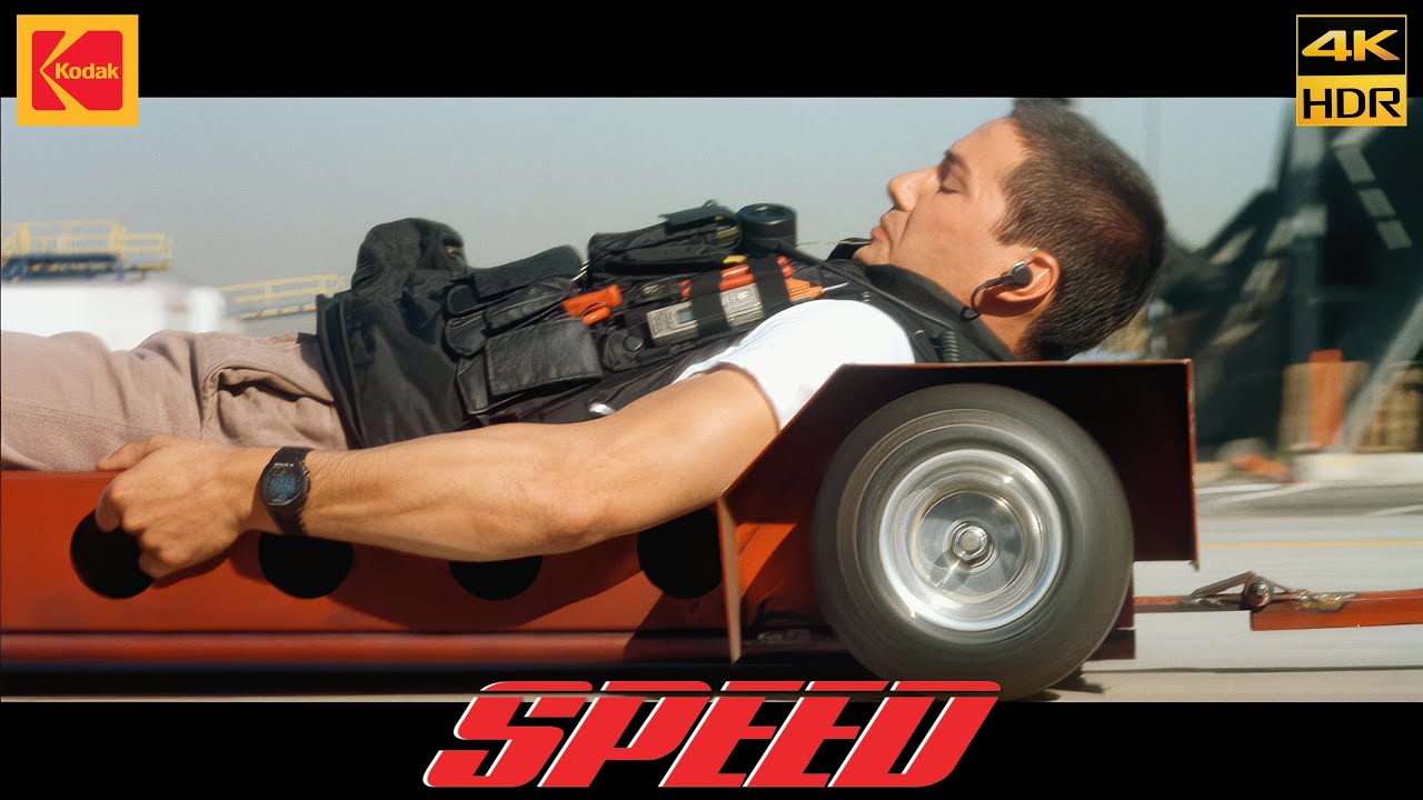Speed (1994) Dismantle The Bomb Movie Clip scene 4K HDR10 Kodak 5247 Keanu Reeves