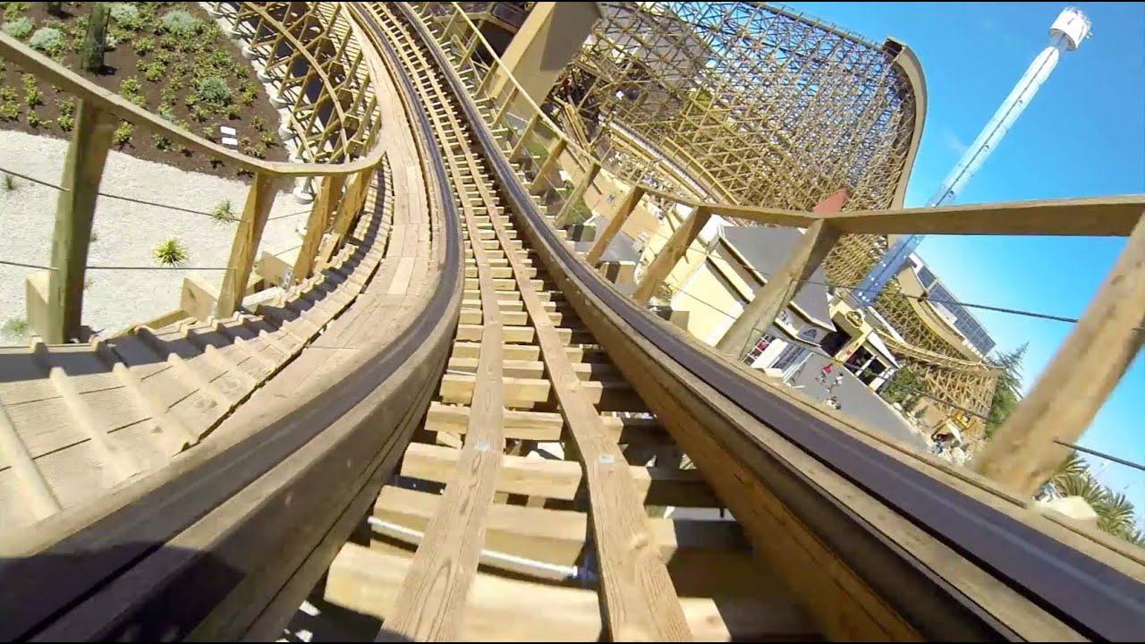 Gold Striker Roller Coaster POV California Great America