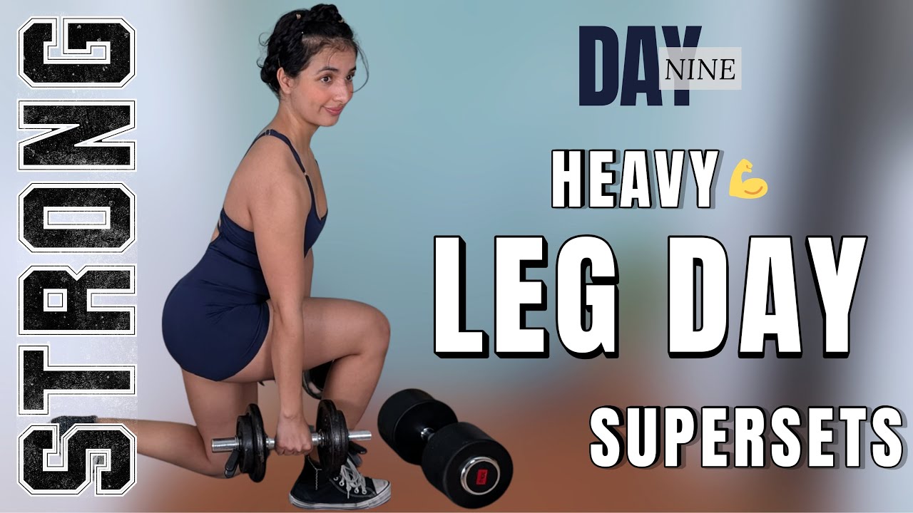 20 Min Heavy Lower Body Workout at Home | Dumbbell Quads, Glutes & Hamstrings • Day 9