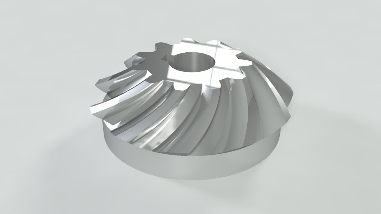 how to make 3D Helical Bevel Gear using AutoCAD 2019.  FULL TUTORIAL.