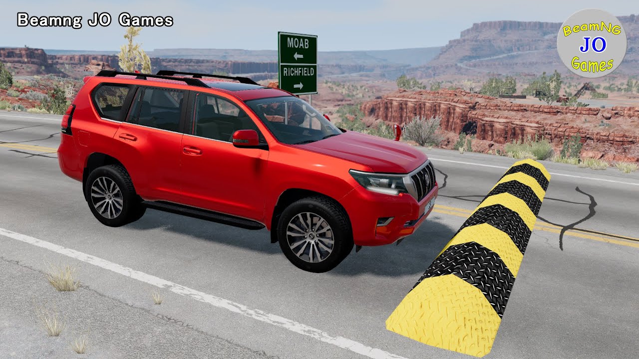 Cars vs Massive Speed Bumps # 148– BeamNG JO Games