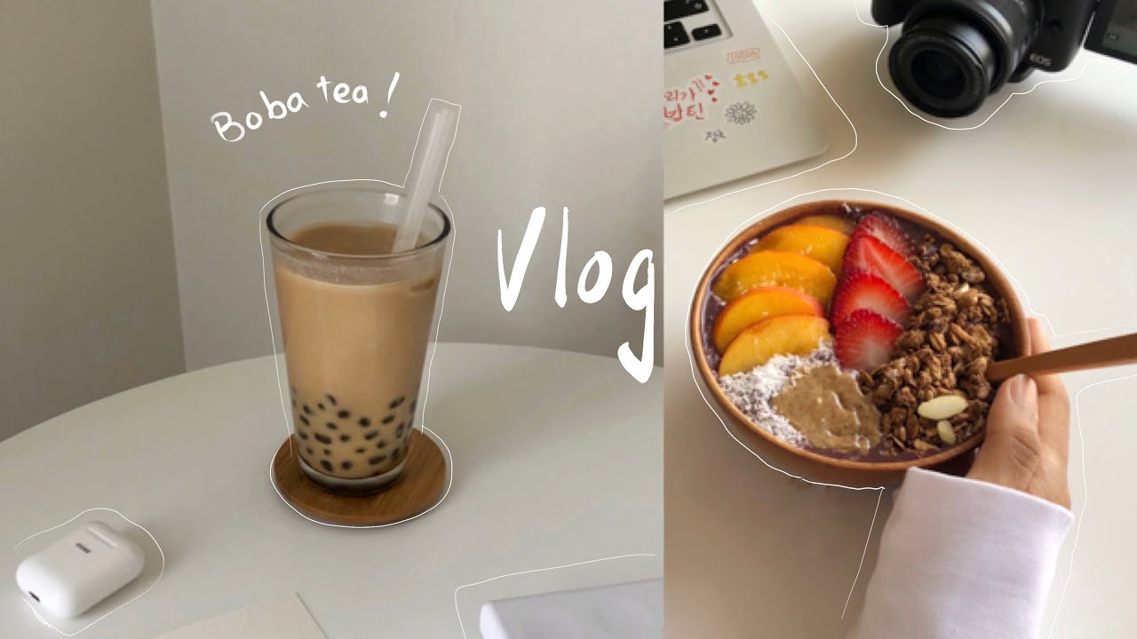 🥛Vlog 。 Boba Tea from Scratch  مشترياتي من اي هيرب 。 سويت بوبا تي منزلي !