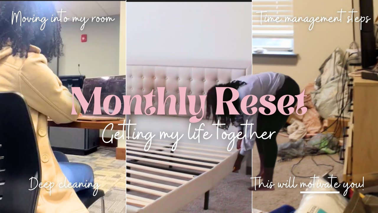 MONTHLY RESET: Getting My Life Together | Deep Cleaning + Making Time for Everything Without Burnout