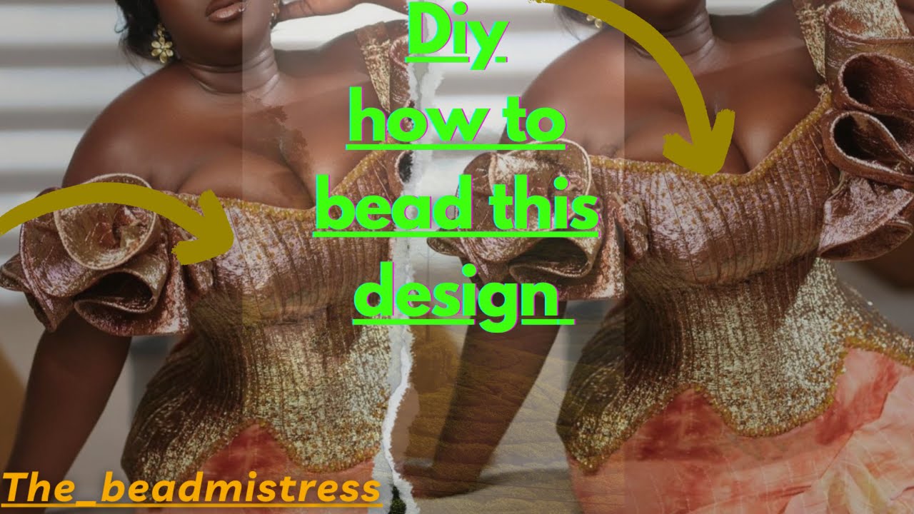 DIY luxury beading on dresses #beading #beadwork #beadingtutorial