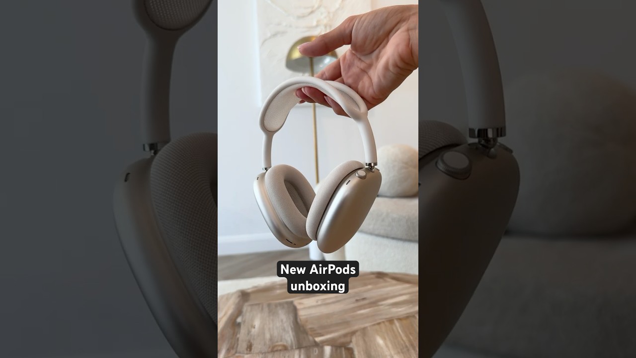 Unboxing the new AirPods Max in Starlight #ASMR #apple #AirPods #unboxing