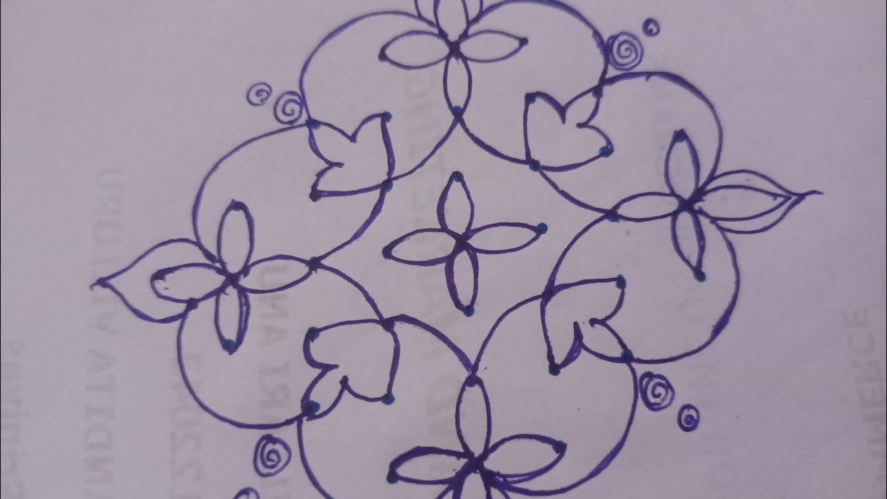 7*3*3dots/new creative muggulu/#dailymuggulu#easyrangoli#simplemuggulu#
