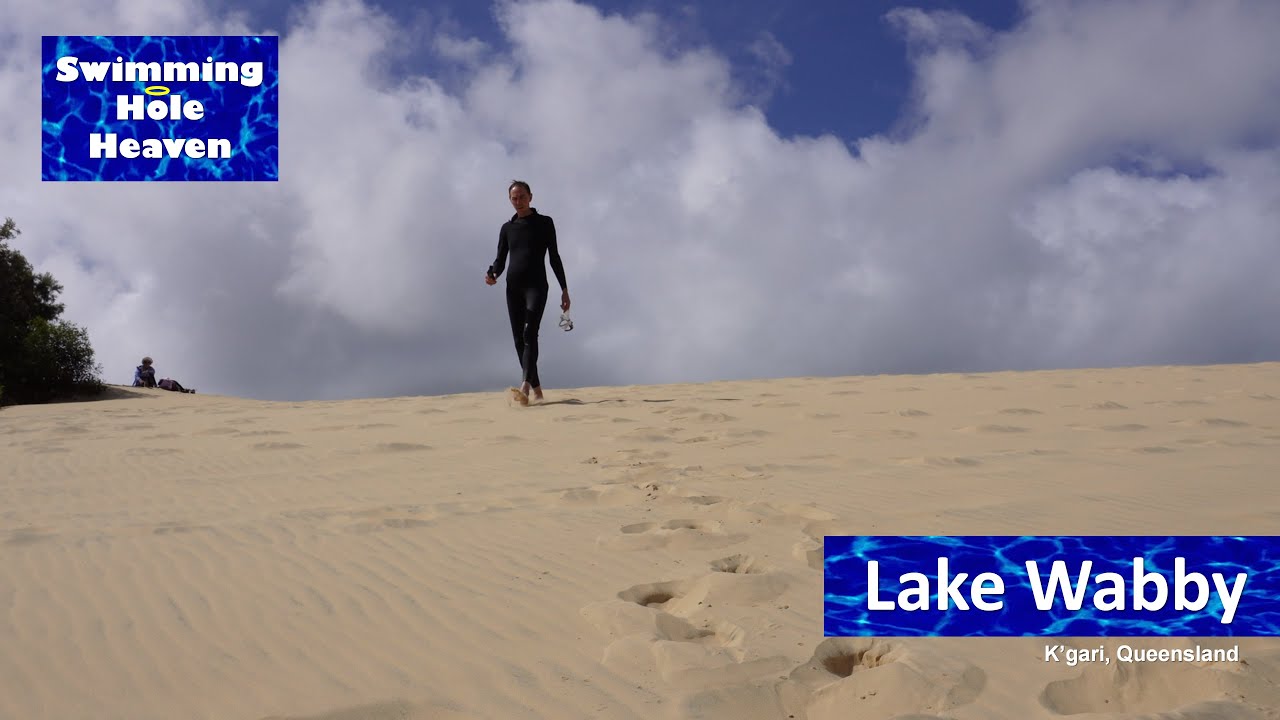Swimming in the disappearing Lake Wabby