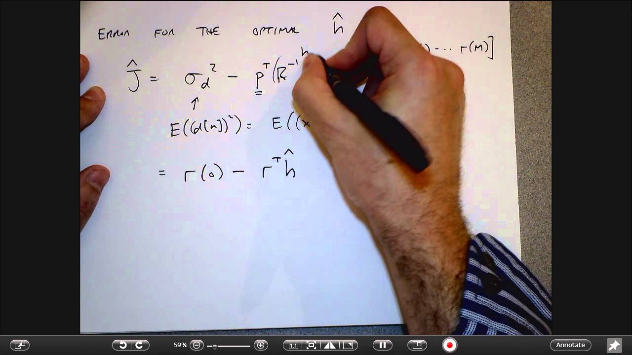 DSP Lecture 20: The Wiener filter