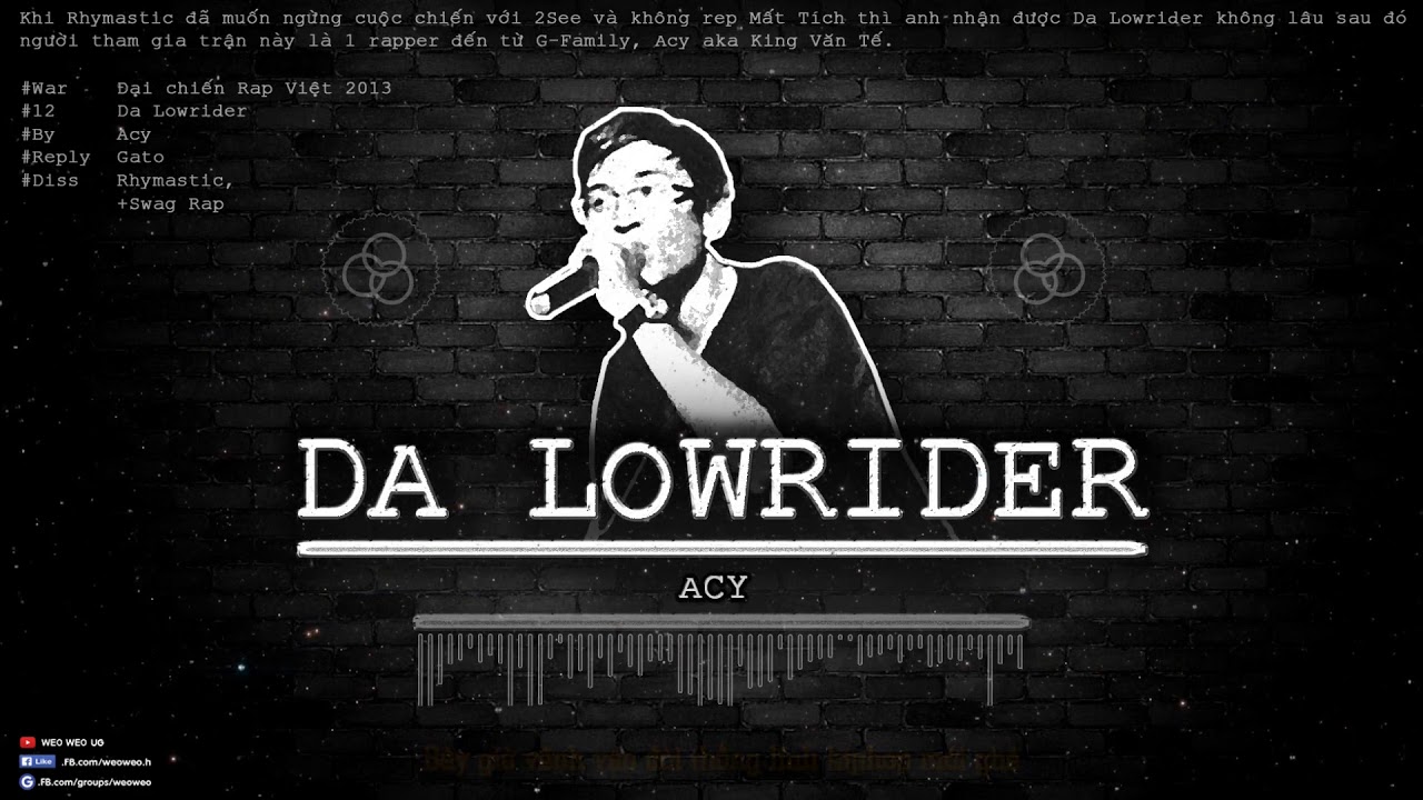 Da Lowrider - Acy [Diss Rhymastic][Cool Video Lyrics Remake]