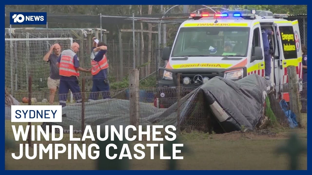 Freak Wind Launches Jumping Castle, Injuring Five Children In Sydney&rsquo;s South-West | 10 News