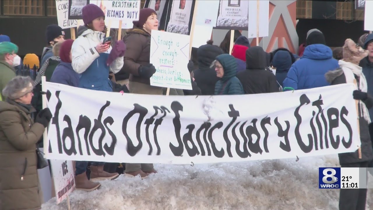 Rochester protest erupts over rumored ICE detention space inside federal building
