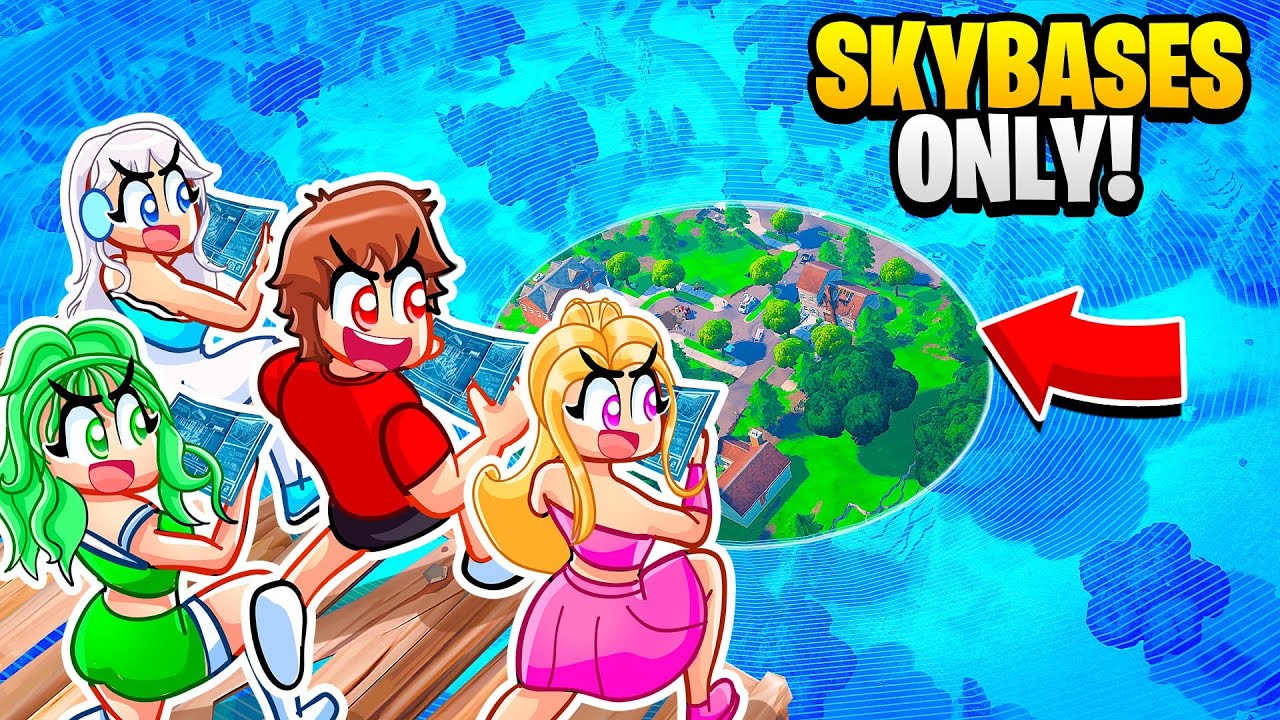 SKY BASING In Fortnite With MY CRAZY FAN GIRLS...