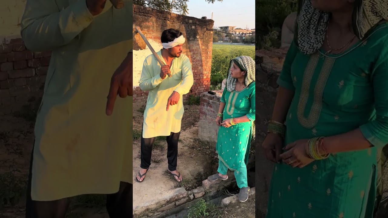 वीडियो के चक्कर में तोड़ दिए गेहूं, फिर क्या हुआ? #desicomedy #village #gehu #nandubaba 