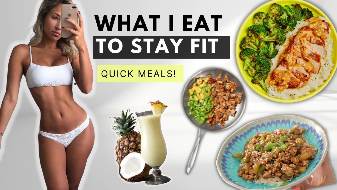 WHAT I EAT IN A DAY to stay FIT 💪🏼 QUICK & healthy meals