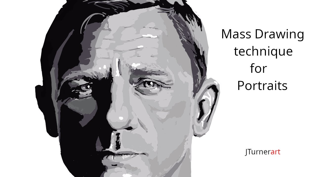 Mass drawing technique for Portraits