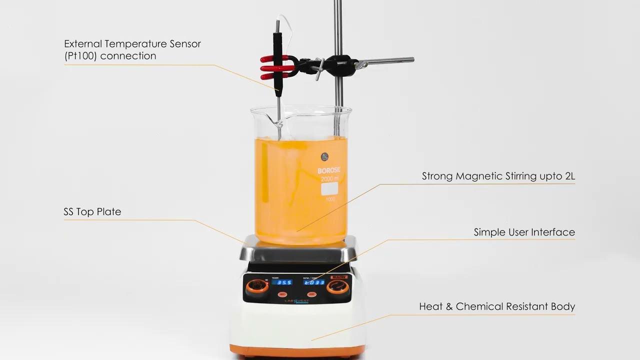 Hot Plate Stirrer | Lab Stirrer Features | HLS200 Pro | LabQuest | Borosil Scientific