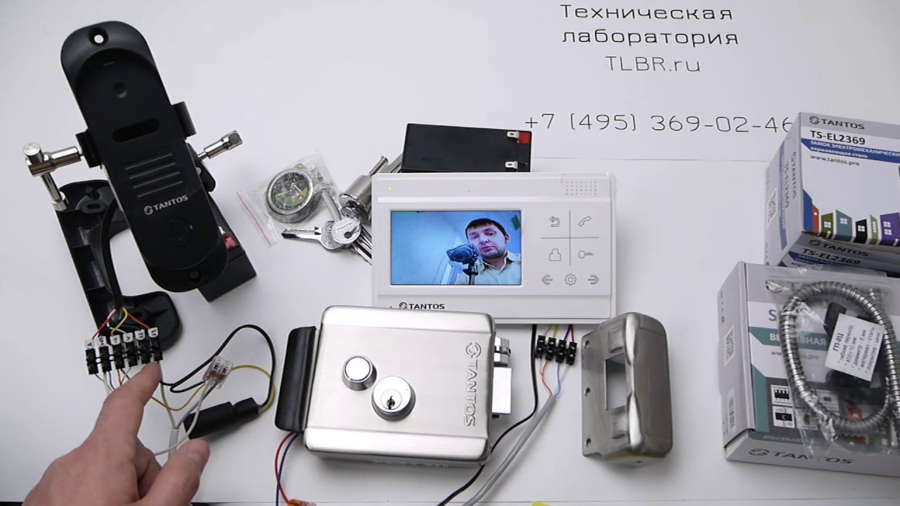 Видеодомофон с электрозамком, комплект. Tantos LILU, Stich, TS-EL2369