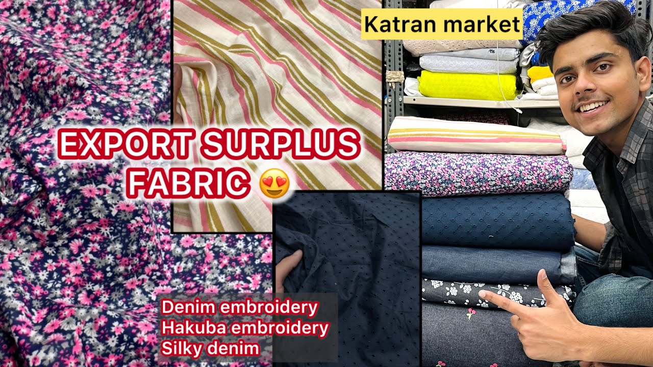 Export surplus silky denim , embroidery, hakuba 😍| katran market Mangolpuri latest collection 