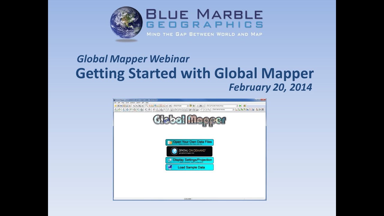 Getting Started with Global Mapper