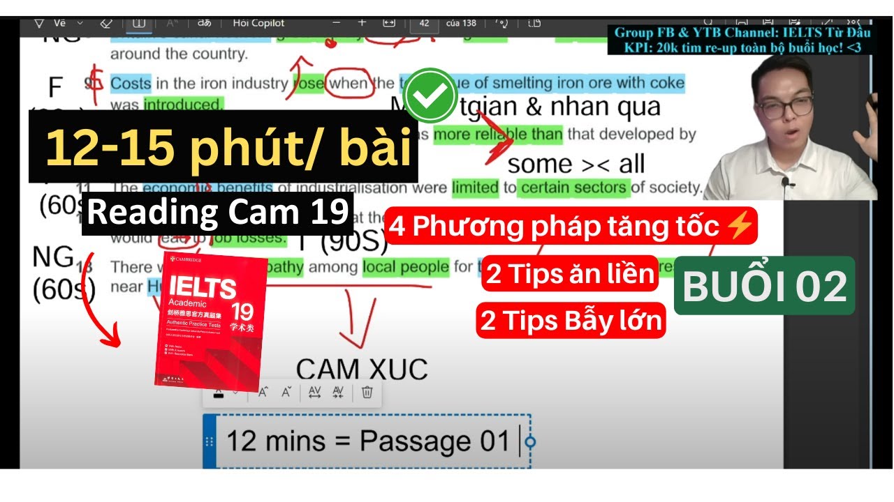 FULL 4 KỸ THUẬT Tăng Tốc để 9.0 Reading 🔥 3 tips ăn liền & 2 bẫy - [CRACKING IELTS 02 ⚡]