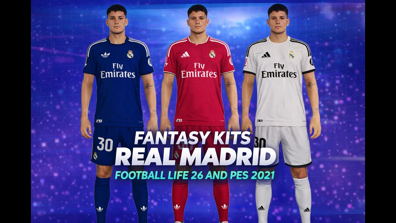 🔥 FANTASY KIT REAL MADRID 2026 – PES 2021 & FOOTBALL LIFE 2026! 🤍👑