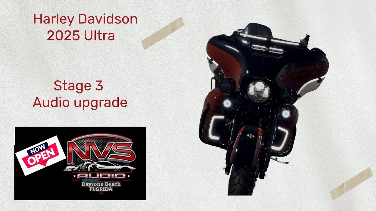 Совершенно новый мотоцикл Harley Davidson Ultra на модернизацию аудиосистемы NVS Audio Stage 3. 8...